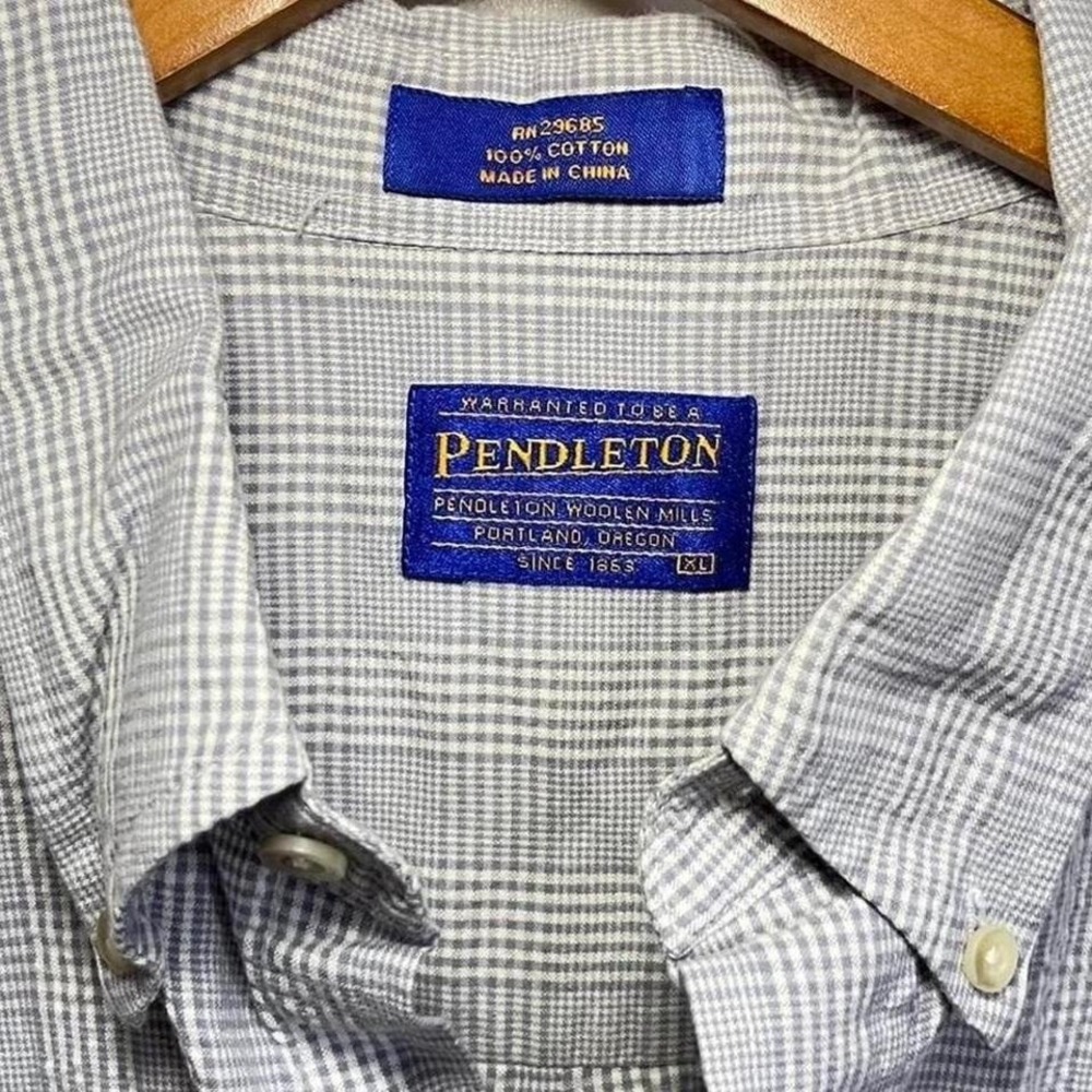 Pendleton Men's Checkered Button-Up Shirt (Size XL) - Classic 100% Cotton